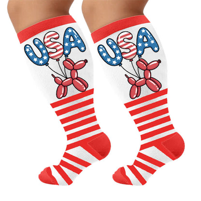 Chaussettes de compression grandes tailles à étoiles - image 8