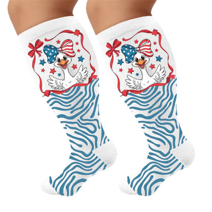 Chaussettes de compression grandes tailles à étoiles - image 10