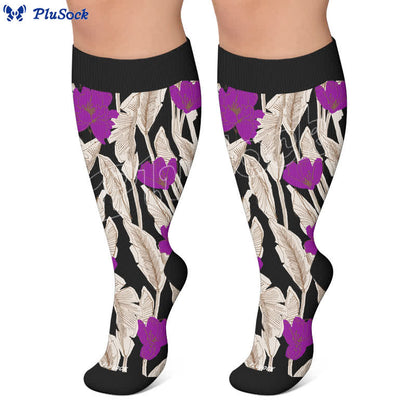 Chaussettes de compression Tropical Bloom grande taille - image 7