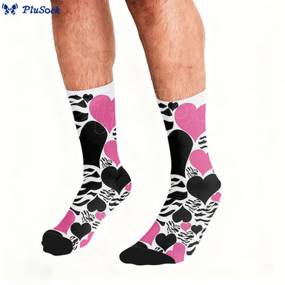 Chaussettes sexy à cœur léopard - image 1