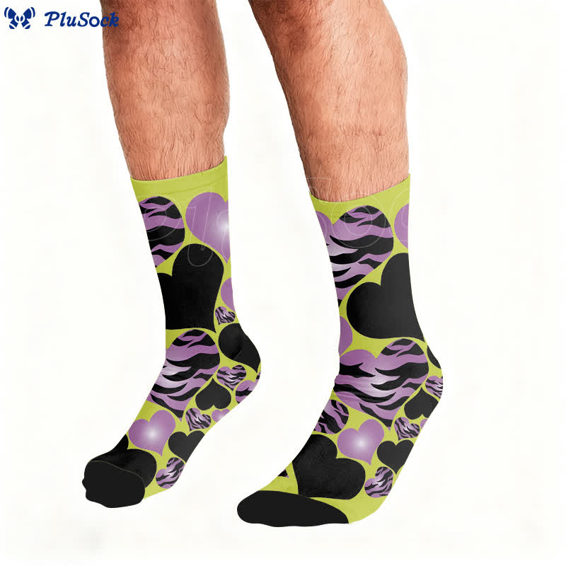 Chaussettes sexy à cœur léopard - image 3