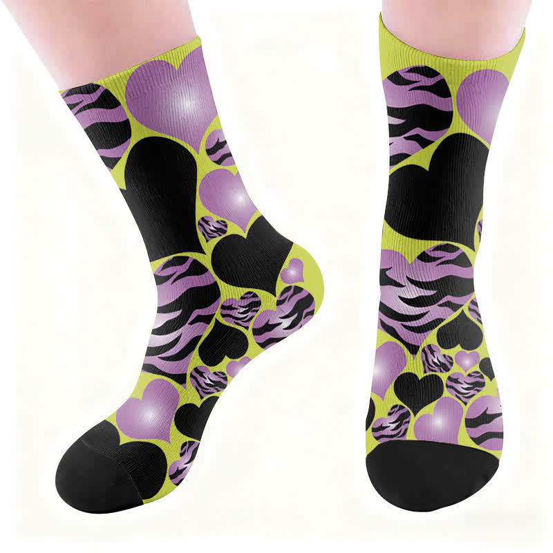 Chaussettes sexy à cœur léopard - image 6