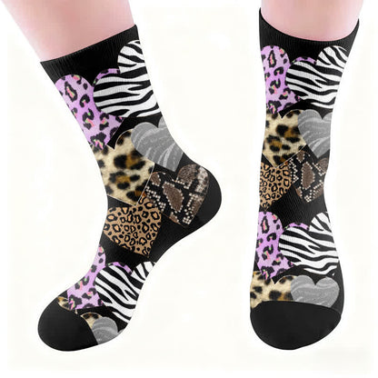 Chaussettes sexy à cœur léopard - image 5