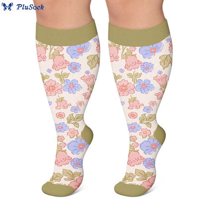 Chaussettes de compression grandes tailles à motif floral pour jardin - image 6
