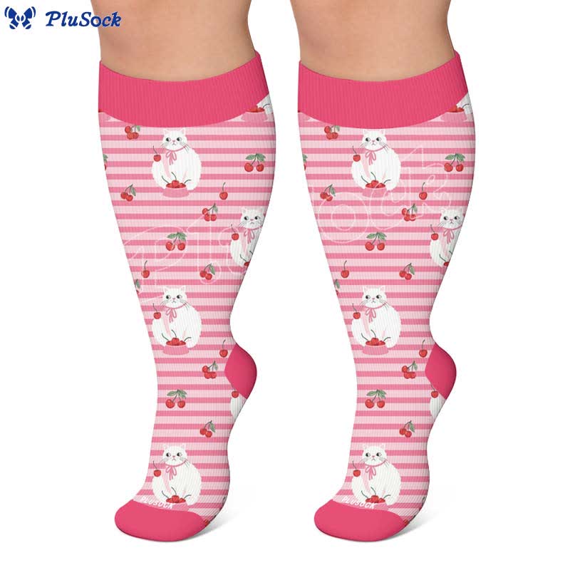 Chaussettes de compression grande taille à motif chiot - image 7