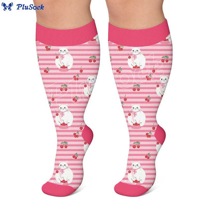 Chaussettes de compression grande taille à motif chiot - image 7