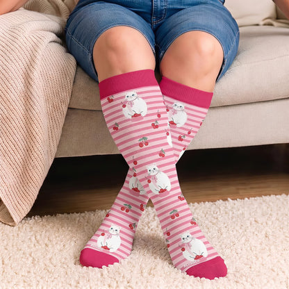 Chaussettes de compression grande taille à motif chiot - image 3