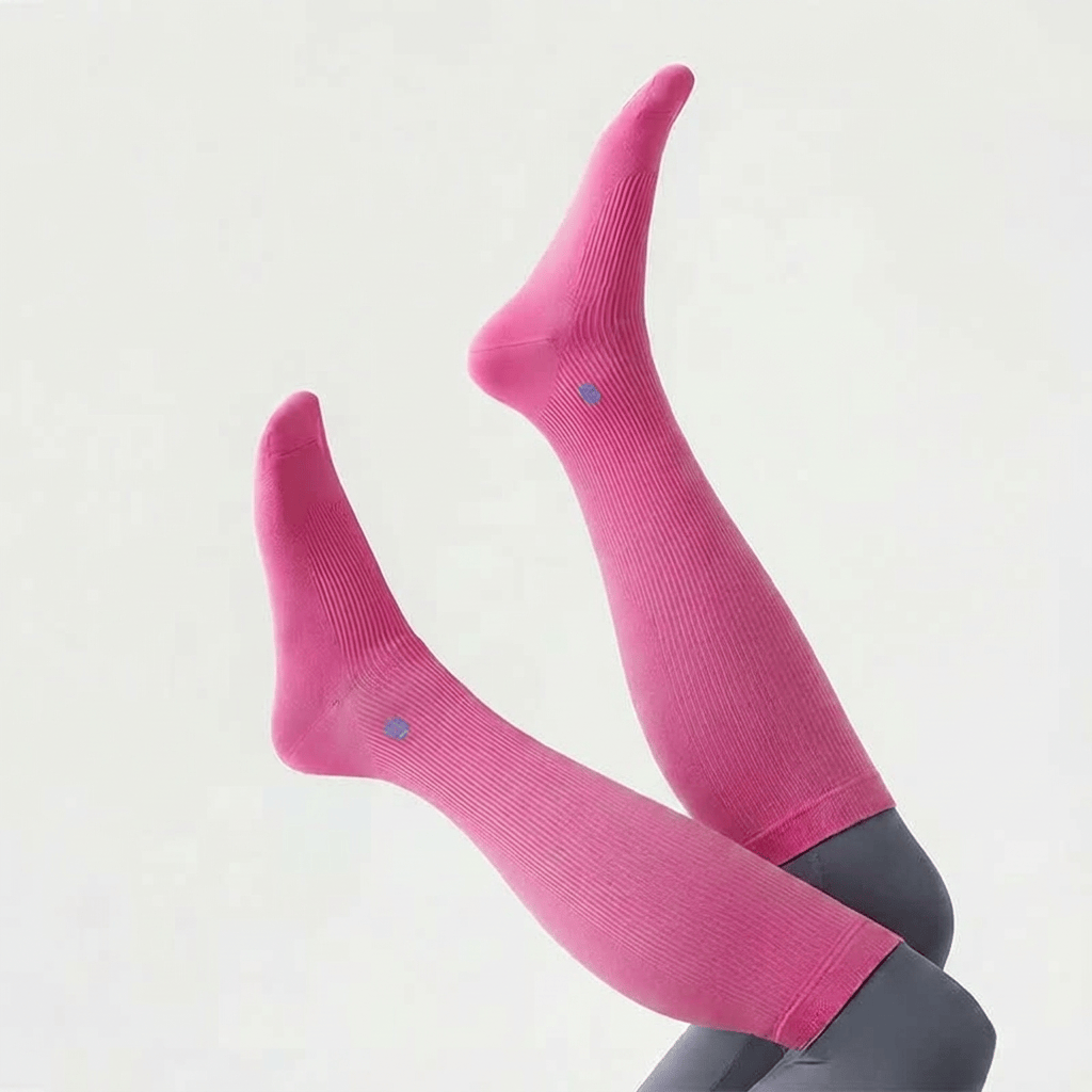 Chaussettes de compression blanches côtelées grandes tailles (4 paires) - image 2