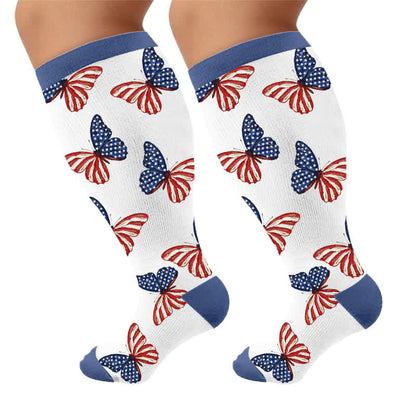 Chaussettes de compression grandes tailles à motifs d'animaux patriotiques - image 9