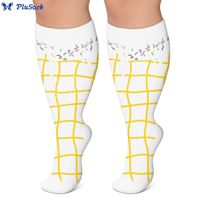Chaussettes de compression grande taille à la délicieuse crème glacée - image 6