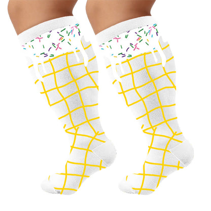 Chaussettes de compression grande taille à la délicieuse crème glacée - image 9