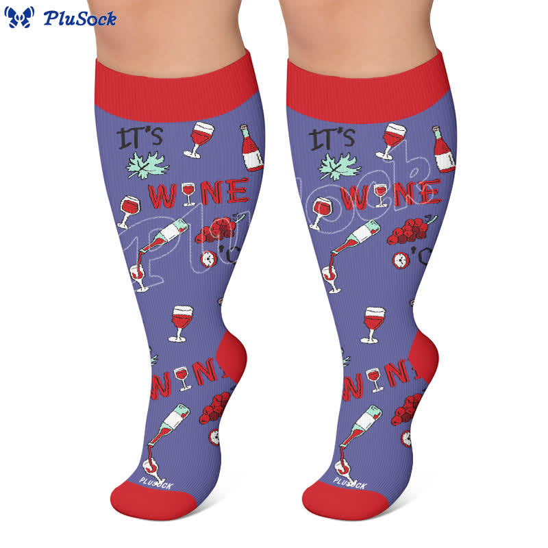 Chaussettes de compression Wine O'Clock grandes tailles - image 5