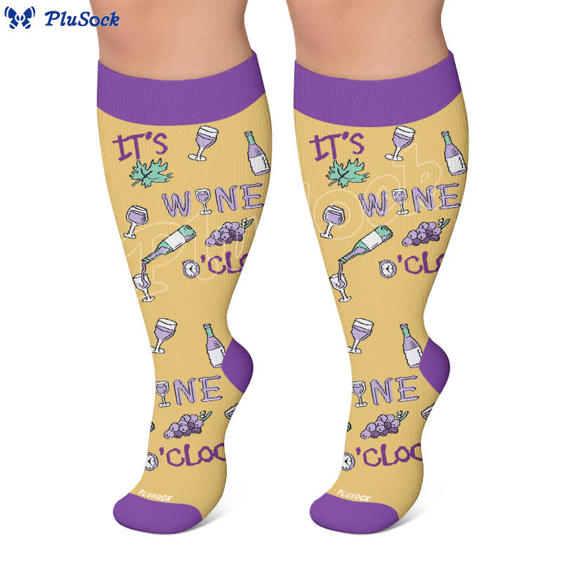 Chaussettes de compression Wine O'Clock grandes tailles - image 7