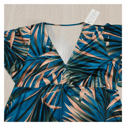 Ensemble de maillot de bain deux pièces à motif de feuilles tropicales - image 3