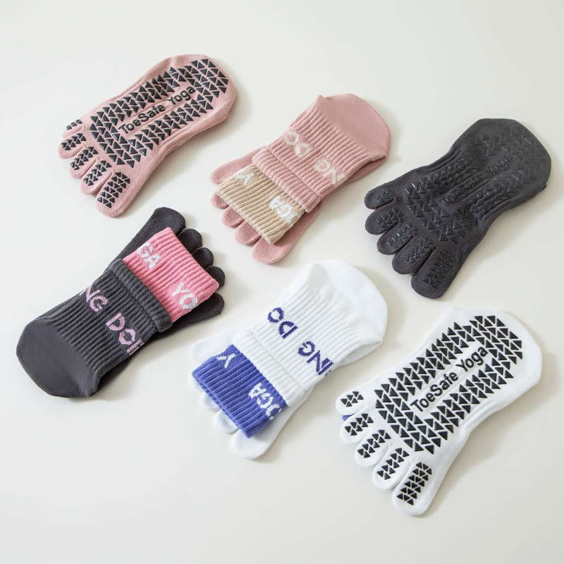 Chaussettes antidérapantes d'alignement (2 paires) - Multicolore (5 paires) - EU36-42(US3-8.5) - image 10