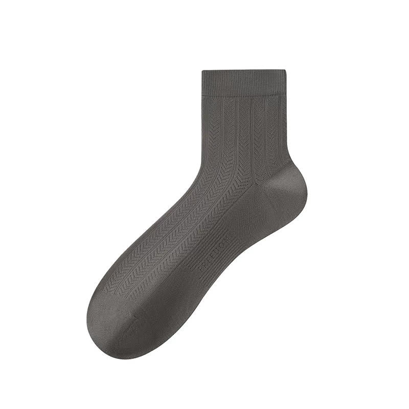 Chaussettes courtes transparentes à chevrons (4 paires) - Gris foncé - EU38-43 (US5-9) - image 7