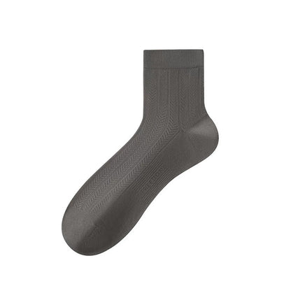 Chaussettes courtes transparentes à chevrons (4 paires) - Gris foncé - EU38-43 (US5-9) - image 7