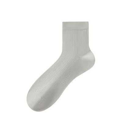Chaussettes courtes transparentes à chevrons (4 paires) - Gris - EU38-43 (US5-9) - image 5