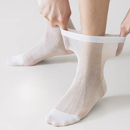 Chaussettes courtes transparentes à chevrons (4 paires) - image 3