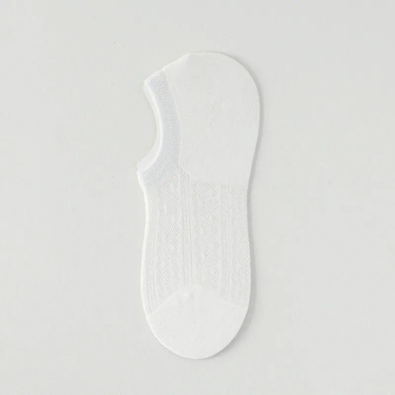 Chaussettes invisibles en maille aérée (7 paires) - Blanc - 42(US2-8,5) - image 2