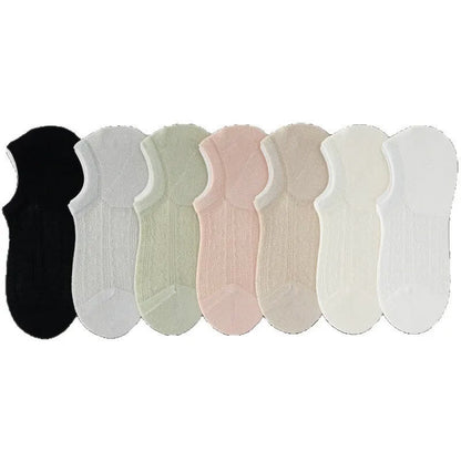 Chaussettes invisibles en maille aérée (7 paires) - image 9