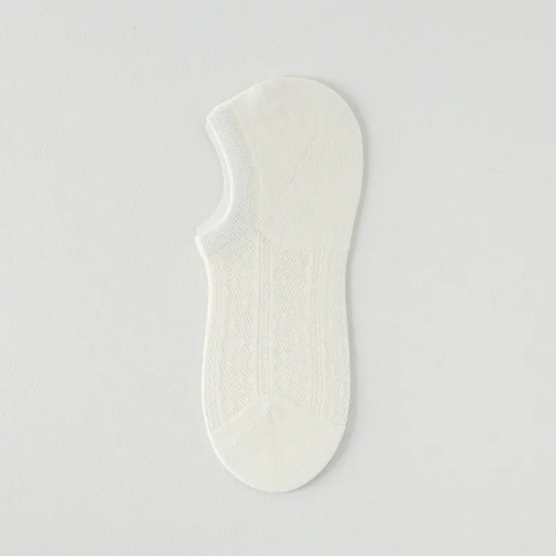 Chaussettes invisibles en maille aérée (7 paires) - Beige - 42(US2-8,5) - image 8