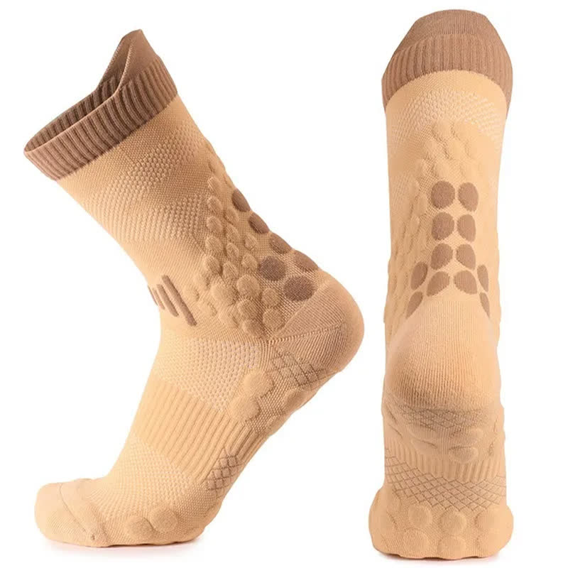 Chaussettes d'entraînement à adhérence en maille (2 paires) - Brun - UE39-45 (US7-13) - image 4