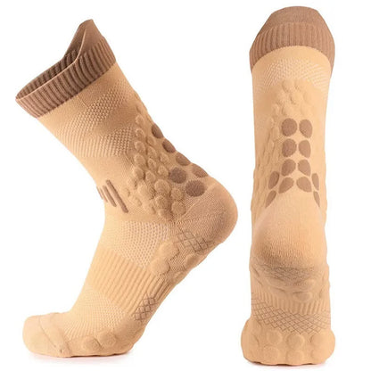 Chaussettes d'entraînement à adhérence en maille (2 paires) - Brun - UE39-45 (US7-13) - image 4