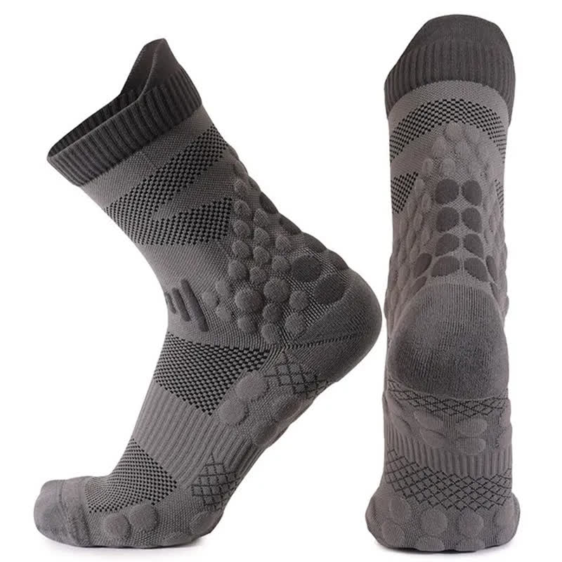 Chaussettes d'entraînement à adhérence en maille (2 paires) - Gris - UE39-45 (US7-13) - image 3