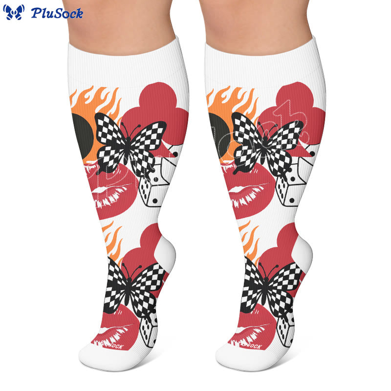 Chaussettes de compression papillon créatives grandes tailles - image 5
