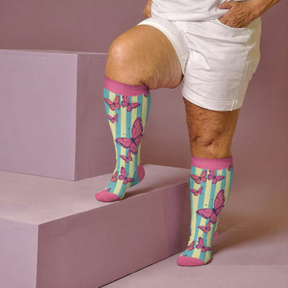 Chaussettes de compression papillon créatives grandes tailles - image 3