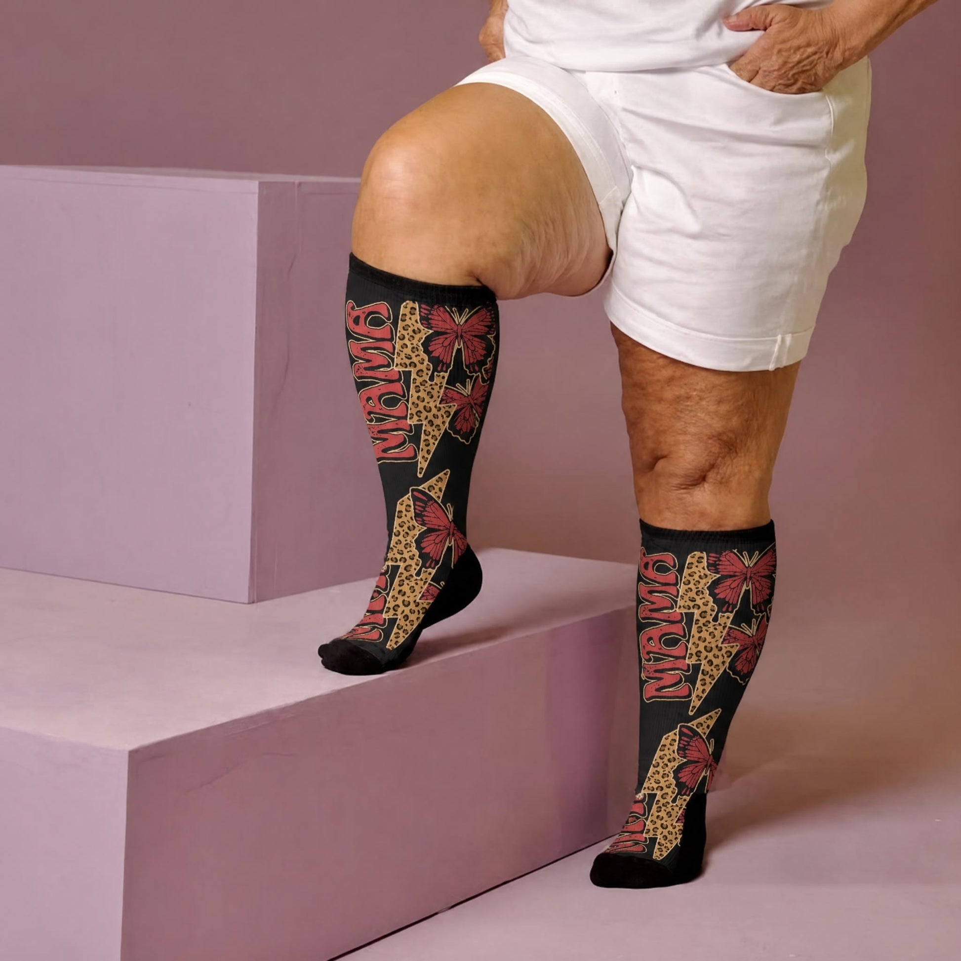 Chaussettes de compression papillon créatives grandes tailles - image 2