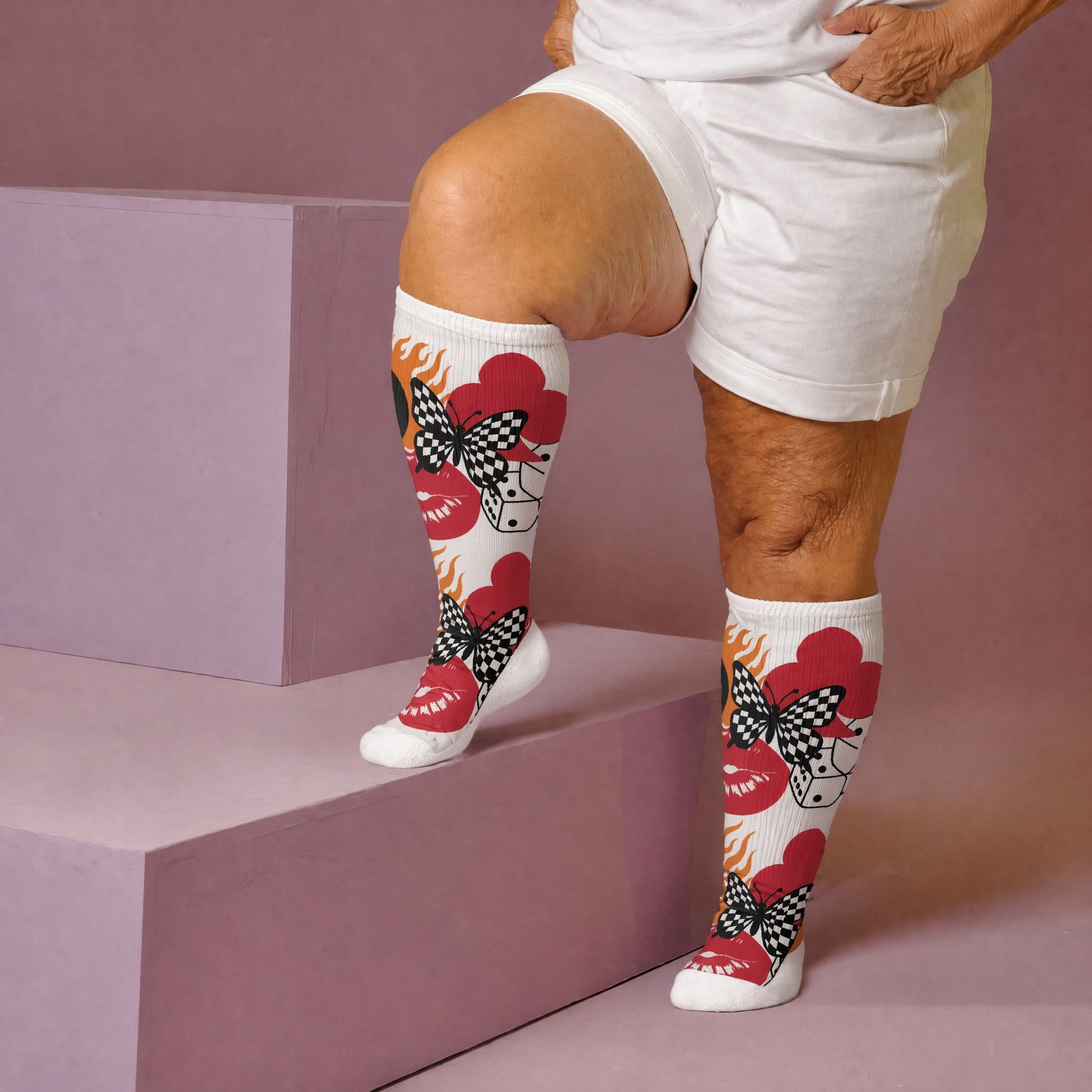 Chaussettes de compression papillon créatives grandes tailles - image 1