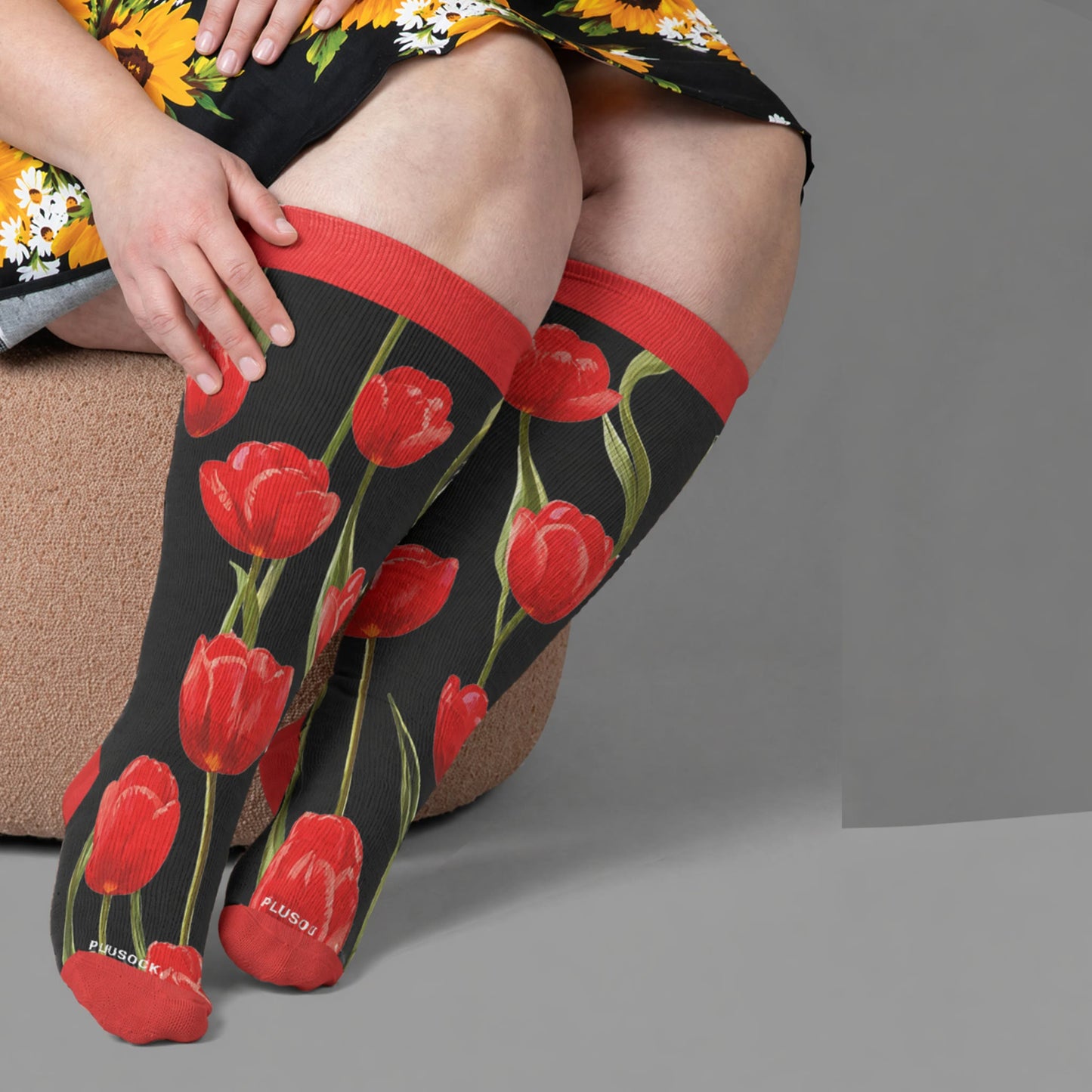 Chaussettes de compression Tulip Bloom grande taille - image 3