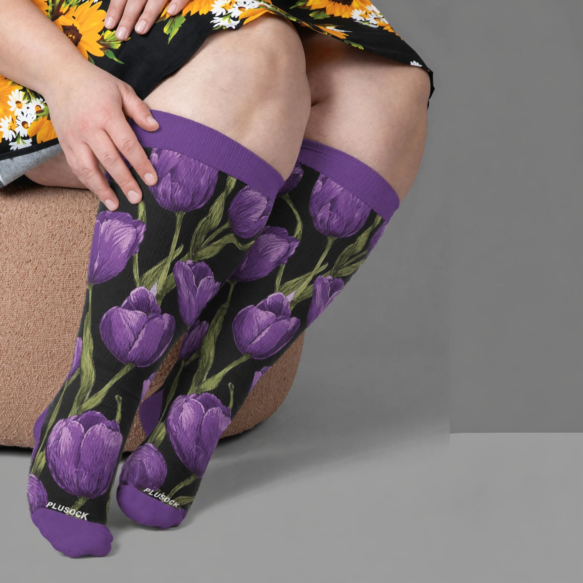Chaussettes de compression Tulip Bloom grande taille - image 2