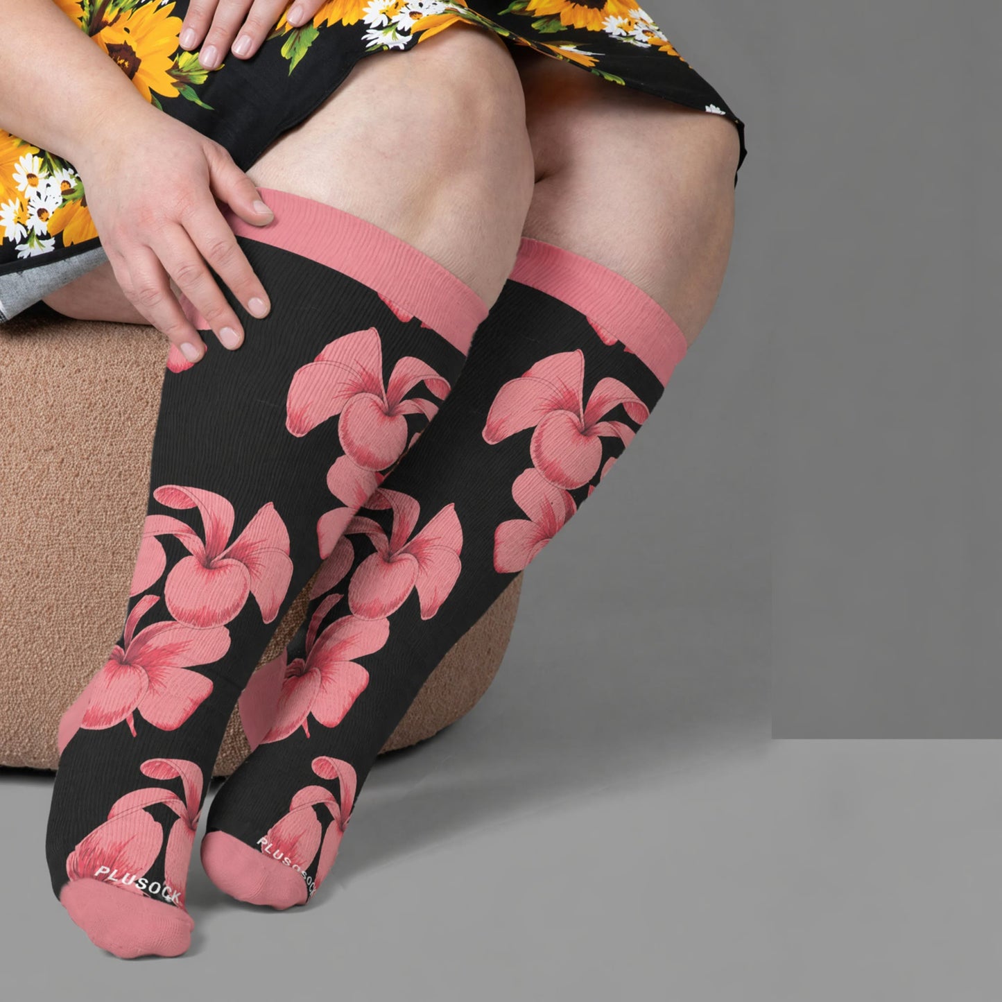 Chaussettes de compression Tulip Bloom grande taille - image 1
