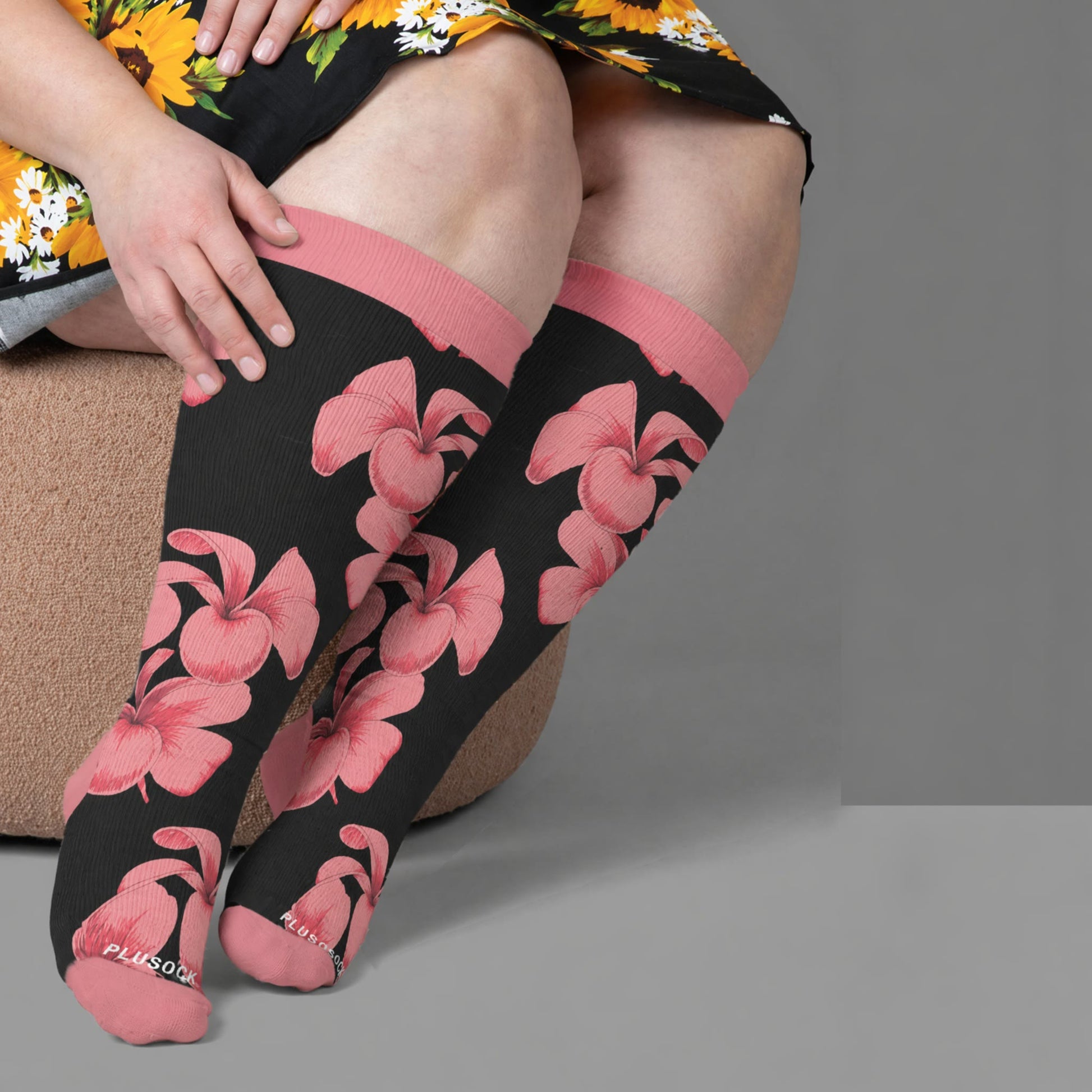 Chaussettes de compression Tulip Bloom grande taille - image 1