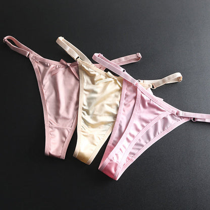 Culottes string en satin soyeux avec nœud (paquet de 4) - image 16
