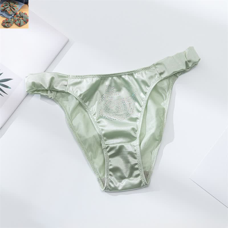 Culottes taille basse Satin Shine (paquet de 3) - Vert clair - XL - image 15