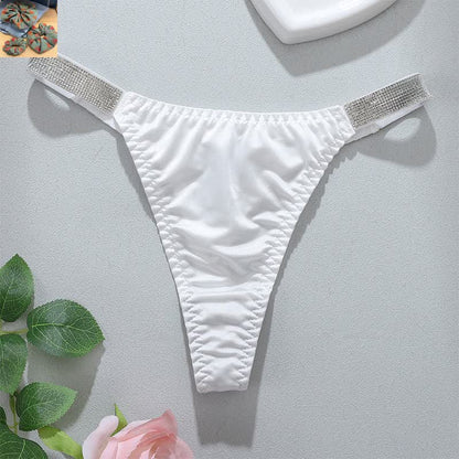 Culottes string taille basse extensibles et douces (paquet de 3) - Blanc - XL - image 12