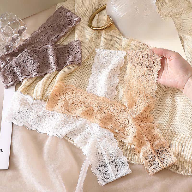 Culottes string en dentelle florale romantique (lot de 3) - image 7