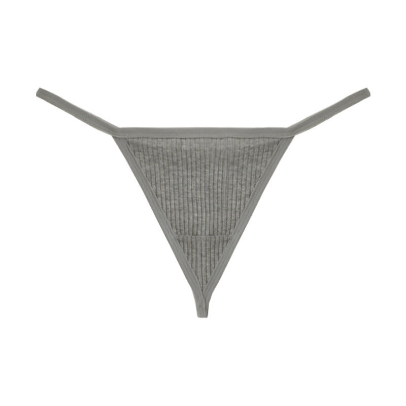 Culottes string côtelées sans coutures (lot de 3) - Gris - XL - image 14