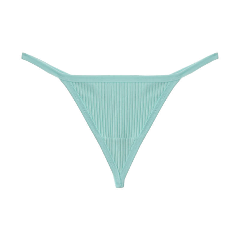 Culottes string côtelées sans coutures (lot de 3) - Bleu clair - XL - image 9