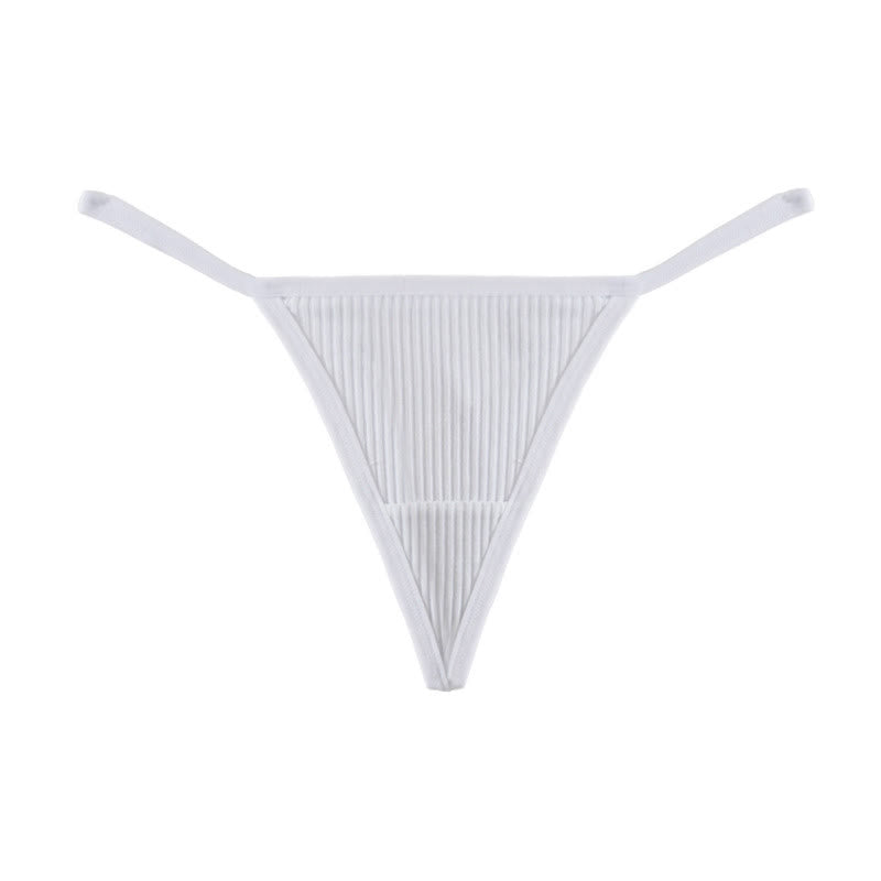 Culottes string côtelées sans coutures (lot de 3) - Blanc - XL - image 8