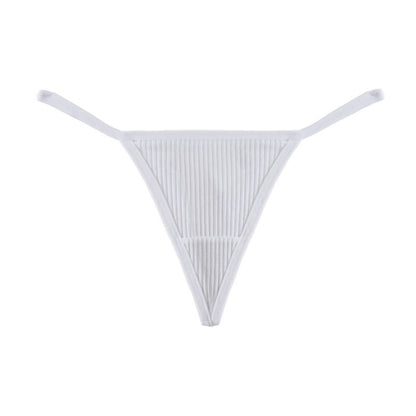 Culottes string côtelées sans coutures (lot de 3) - Blanc - XL - image 8