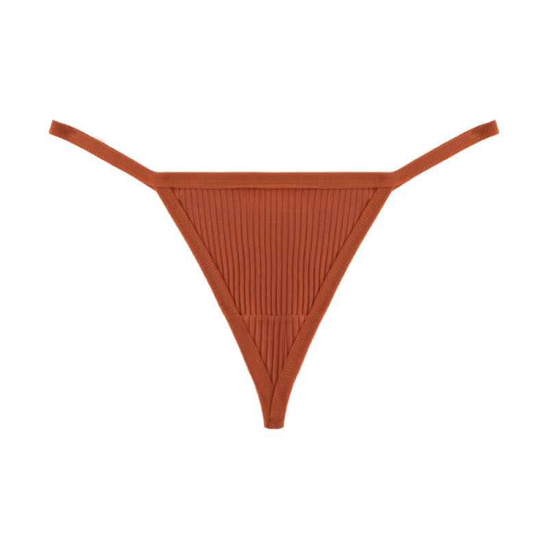 Culottes string côtelées sans coutures (lot de 3) - Orange - XL - image 16