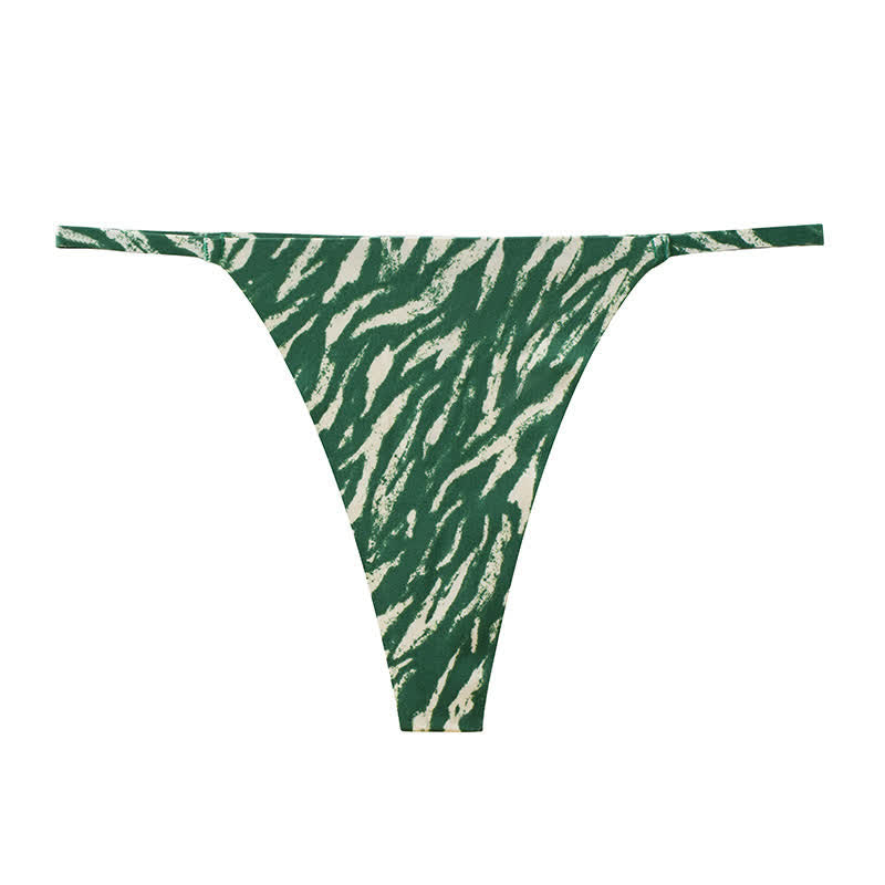 Culottes string à rayures sauvages (paquet de 3) - Vert foncé - XL - image 9
