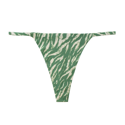 Culottes string à rayures sauvages (paquet de 3) - Vert - XL - image 8