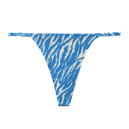 Culottes string à rayures sauvages (paquet de 3) - Bleu - XL - image 12