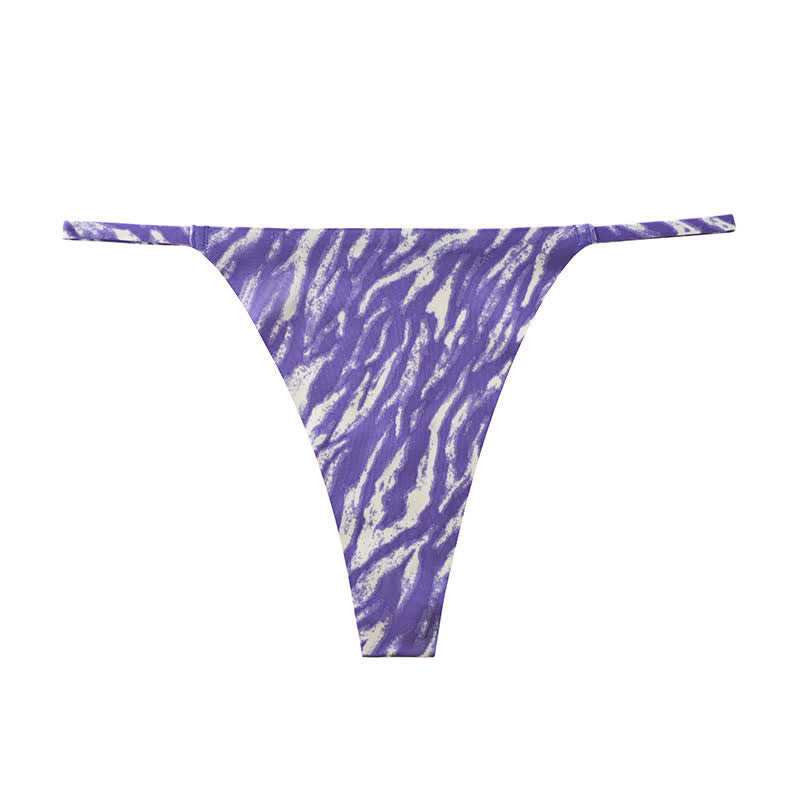 Culottes string à rayures sauvages (paquet de 3) - Violet - XL - image 11